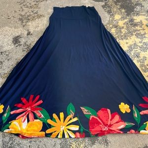 Flower Dipped Lularoe Maxi Skirt L